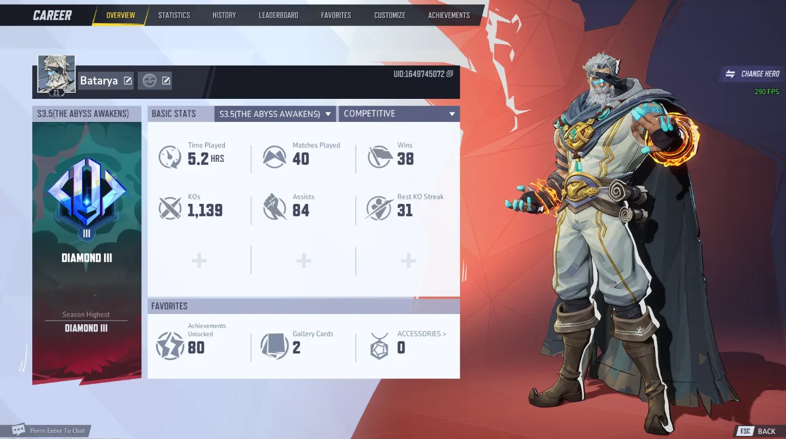 🌪 الموسم 3.5  🌀 الرتبة: دايموند 3 💠 المستوى: 21